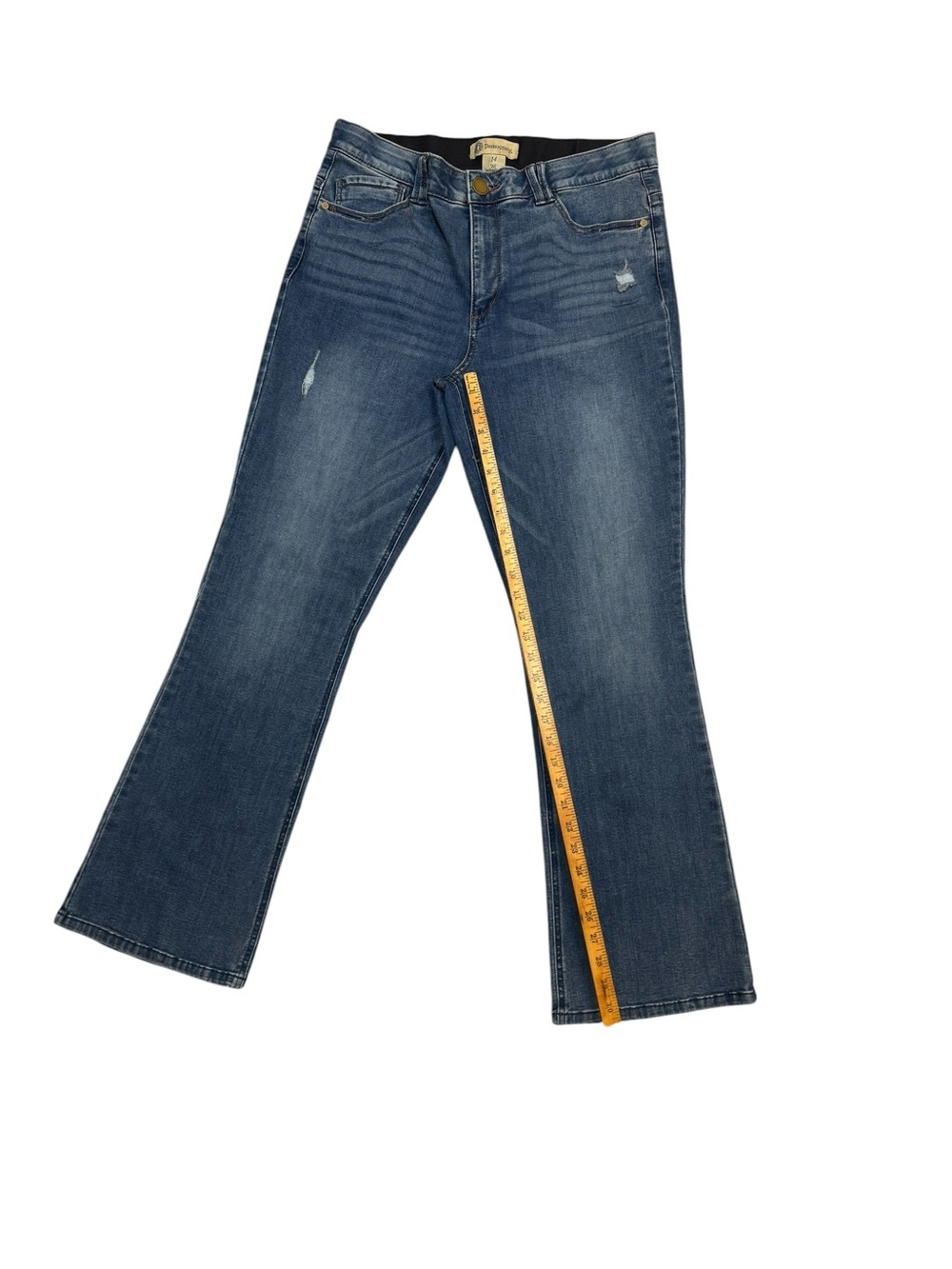 Democracy Ab Solution Bootcut Jeans Womens 14 Distressed Stretch Blue Denim - Picture 6 of 7